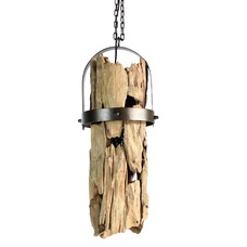 LAMPARA TECHO TECA HIERRO 160X30X40 HECHO A MANO