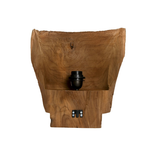 LAMPARA APLIQUE TECA 30X15X34 PARED HECHO A MANO