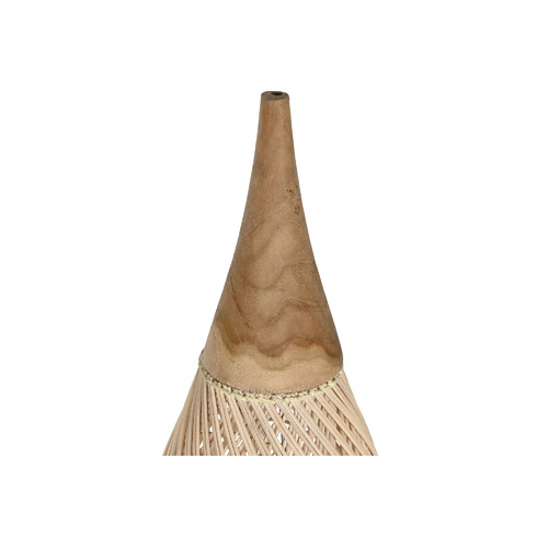 PANTALLA SET 2 BAMBU TECA 35X35X85 HECHO A MANO