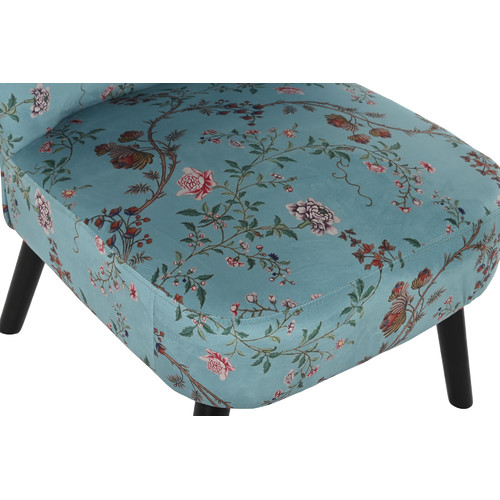 SILLA POLIESTER MADERA 60X66X77 FLORES 2 SURT.