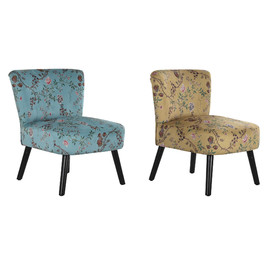 SILLA POLIESTER MADERA 60X66X77 FLORES 2 SURT.