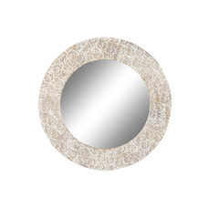 ESPEJO MANGO MDF 76X4X76 MANDALA DECAPE BLANCO