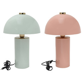 LAMPARA SOBREMESA METAL 31X31X45 SETA 2 SURT.