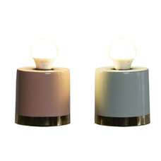 LAMPARA SOBREMESA METAL 10X10X10 BOMBILLA NO INCLU