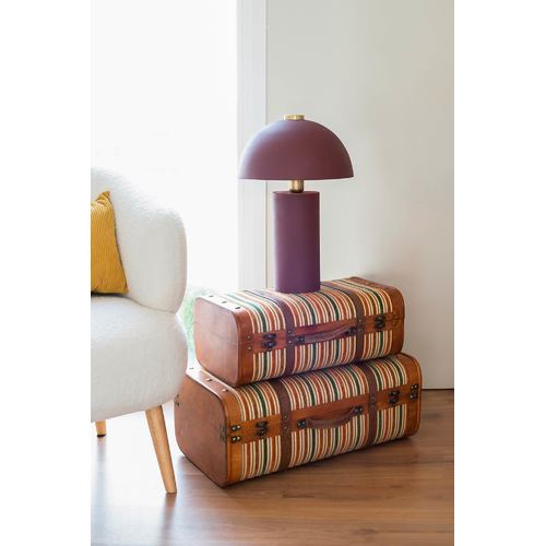 LAMPARA SOBREMESA METAL 31X31X45 SETA 2 SURT.