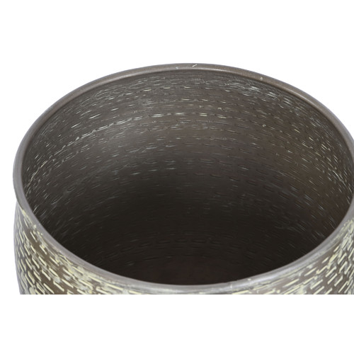 MACETERO SET 4 ALUMINIO 39X39X33 PATINADO VERDE