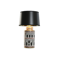 LAMPARA SOBREMESA PORCELANA 40X40X67,5 PUERTAS