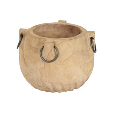 JARRON MADERA PAULOWNIA 30X30X23 TALLADO NATURAL JARRON MADERA PAULOWNIA 30X30X23 TALLADO NATURAL