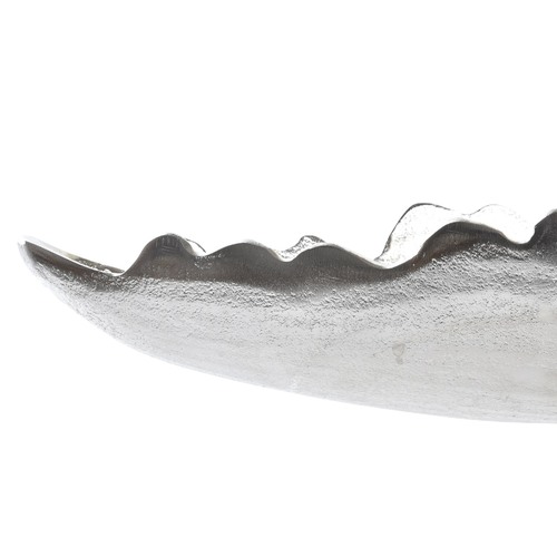 CENTRO MESA ALUMINIO 78X18X8 CANOA PLATEADO