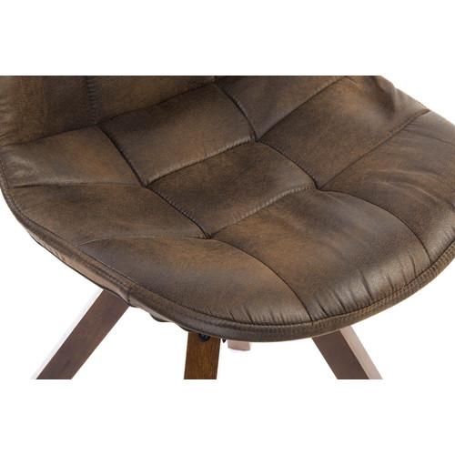 SILLA POLIESTER MADERA 47X55X85 NATURAL MARRON