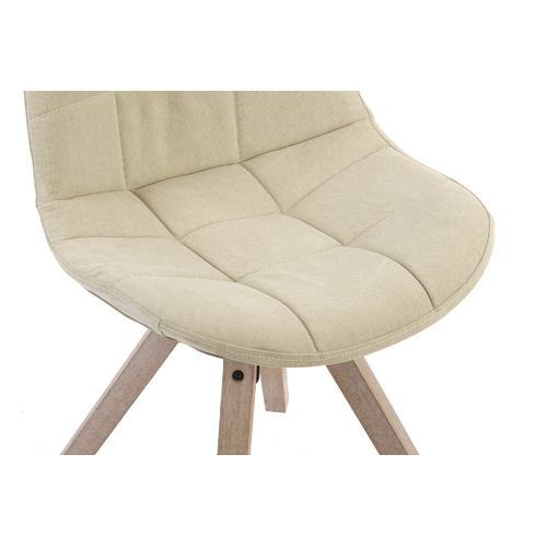 SILLA POLIESTER ALGODON 47X55X85 NATURAL BEIGE