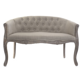 SOFA POLIESTER RUBBERWOOD 107X61X71 DECAPE GREIGE