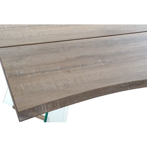 MESA COMEDOR MDF CRISTAL 180X90X76 MARRON