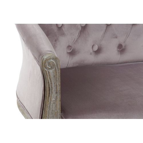 SOFA POLIESTER MADERA 107X61X71 ROSA