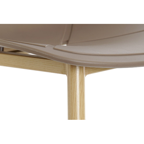 SILLA PP METAL 54X45X84 MARRON OSCURO