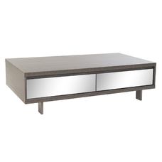 MESA CENTRO ESPEJO 140X70X40,5 LACADO GRIS CLARO