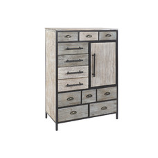 CAJONERA MADERA METAL 80,5X40X122 ENVEJECIDO