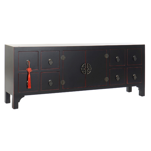 MUEBLE TV ABETO MDF 130X24X51 ORIENTAL NEGRO