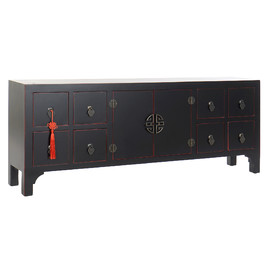 MUEBLE TV ABETO MDF 130X24X51 ORIENTAL NEGRO