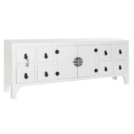 MUEBLE TV ABETO MDF 130X24X51 ORIENTAL BLANCO