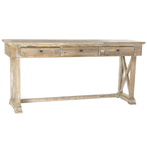 CONSOLA PINO RECICLADO 184,5X48X86 ENVEJECIDO