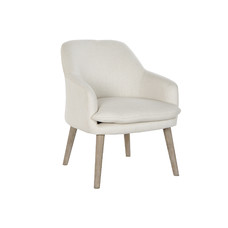 BUTACA POLIESTER RUBBERWOOD 61X68X78 BEIGE