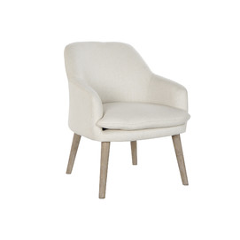 BUTACA POLIESTER RUBBERWOOD 61X68X78 BEIGE