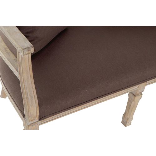 SOFA LINO RUBBERWOOD 122X69X72 2 PLAZAS MARRON