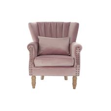 SILLON VELVET RUBBERWOOD 73X70X87 ROSA