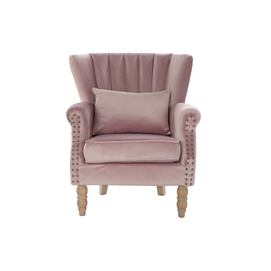 SILLON VELVET RUBBERWOOD 73X70X87 ROSA