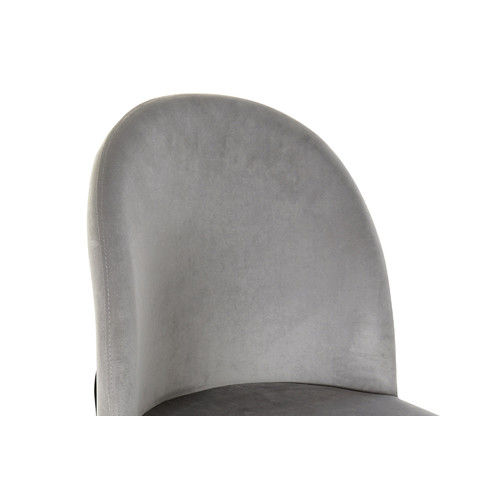 SILLA VELVET METAL 44X53X82 TERCIOPELO GRIS CLARO