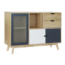 BUFFET PAULOWNIA MDF 120X35X80 4 CAJ NATURAL