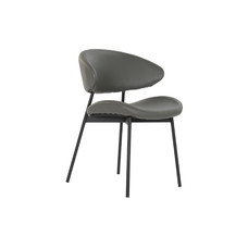 SILLA PU METAL 57X57X77 GRIS