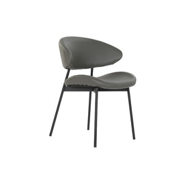 SILLA PU METAL 57X57X77 GRIS