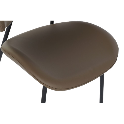 SILLA PU METAL 57X57X77 CAMEL