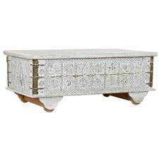 MESA CENTRO MANGO METAL 115X60X45 DECAPE BLANCO