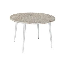 MESITA AUXILIAR MANGO METAL 75X75X50 DECAPE BLANCO