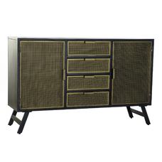 BUFFET METAL 144,5X42X91,5 REJILLA NEGRO