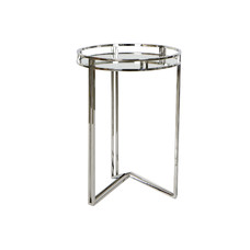 MESITA AUXILIAR ACERO ESPEJO 42X42X61 3,75 CROMADO