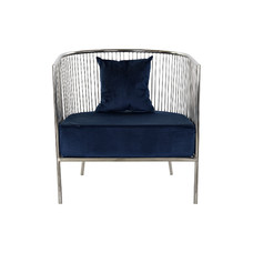 BUTACA ACERO POLIESTER 66X69X70 AZUL MARINO