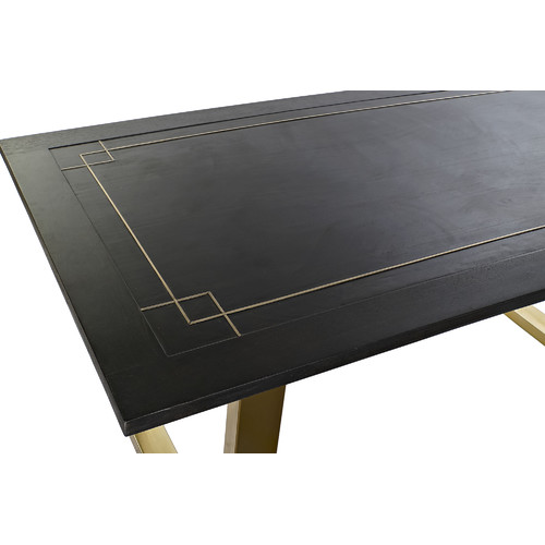 MESA COMEDOR MANGO METAL 180X89X75 NEGRO