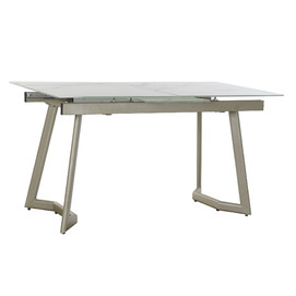 MESA COMEDOR CRISTAL 140X80X76 180 EXTENSIBLE