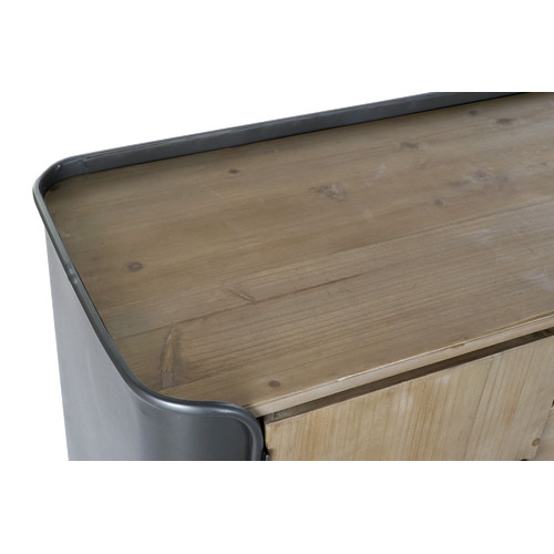 MUEBLE TV MADERA MACIZA METAL 144X47X76 NATURAL