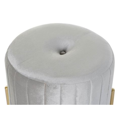 REPOSAPIES VELVET METAL 44X44X46 TERCIOPELO GRIS