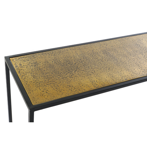 CONSOLA ALUMINIO 110X25X84 DORADO