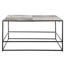 MESA CENTRO ALUMINIO 80X80X41 DESGASTADO DORADO MESA CENTRO ALUMINIO 80X80X41 DESGASTADO DORADO