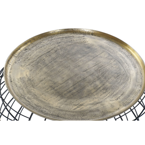 MESITA AUXILIAR ALUMINIO 80X80X44 DORADO