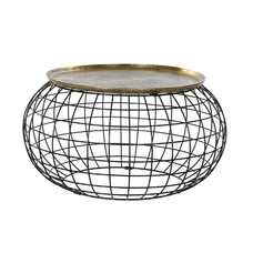 MESITA AUXILIAR ALUMINIO 80X80X44 DORADO