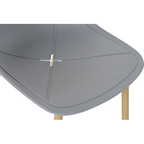 SILLA PP METAL 45X56X84 MATE GRIS CLARO