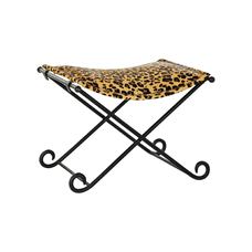 REPOSAPIES METAL PIEL 55X45X41 LEOPARDO MARRON REPOSAPIES METAL PIEL 55X45X41 LEOPARDO MARRON